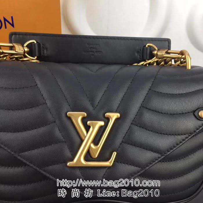 路易威登LV頂級原單M51498黑色 NEW WAVE 中號牛皮鏈條包 YDH1769